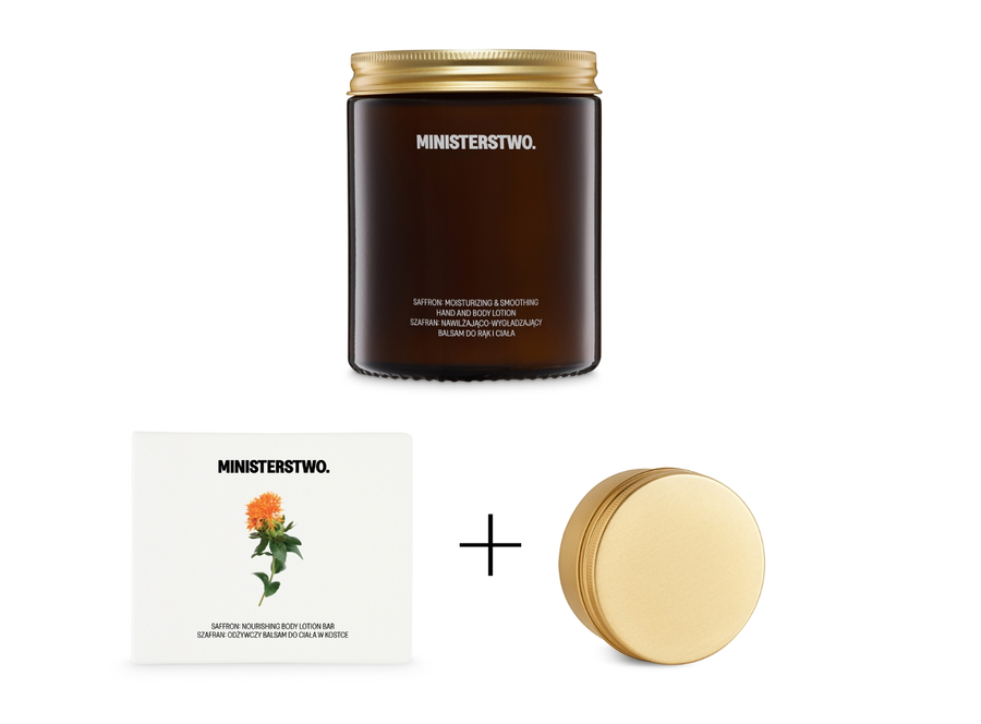 Zestaw Szafran: 2x balsam + puszka