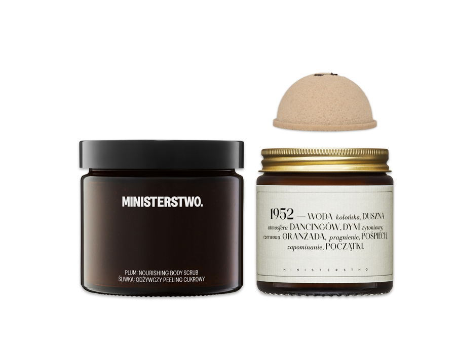 Zestaw 1952: świeca + peeling + półkula