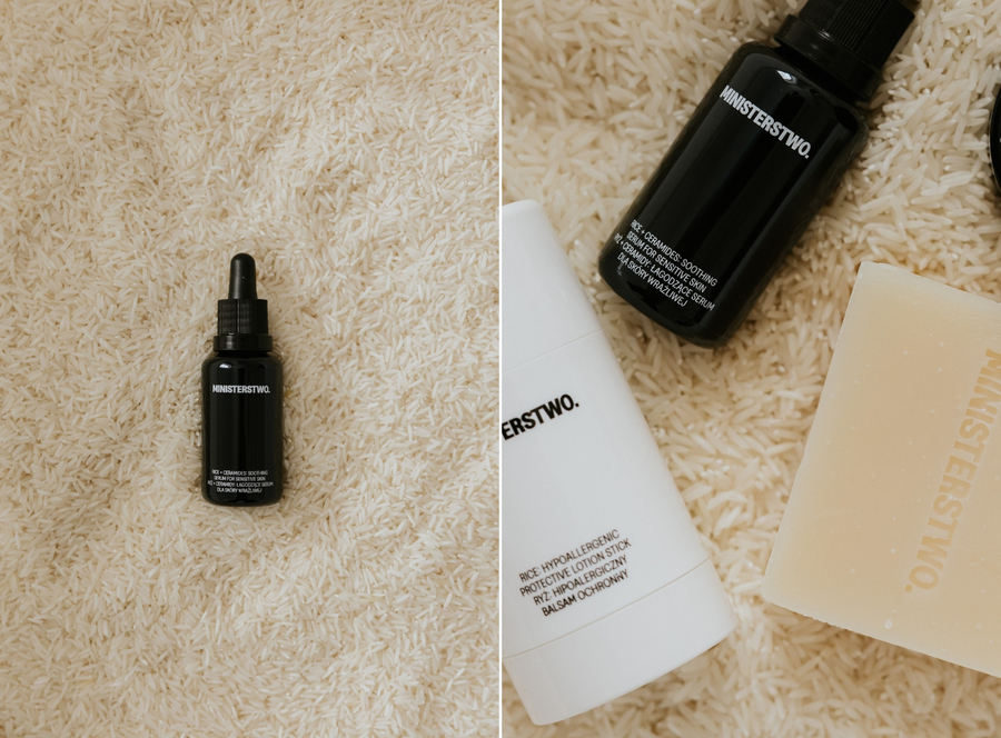 Ryż + ceramidy - łagodzące serum do twarzy