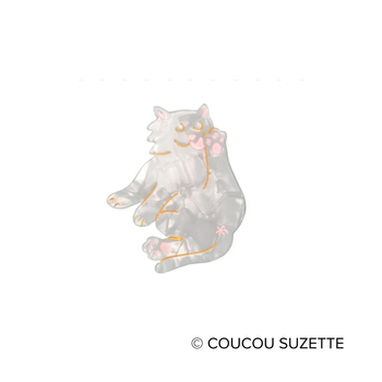 Klamra do włosów - biały kotek - COUCOU SUZETTE®
