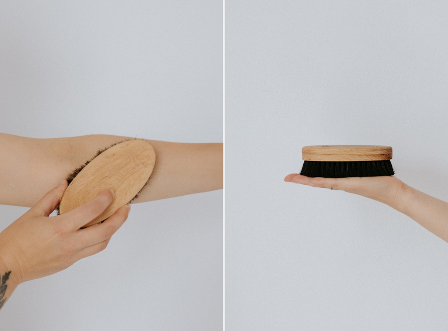 Szczotka do masażu ciała, ciemny włos