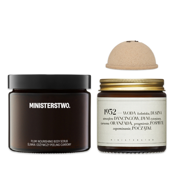 Zestaw 1952: świeca + peeling + półkula