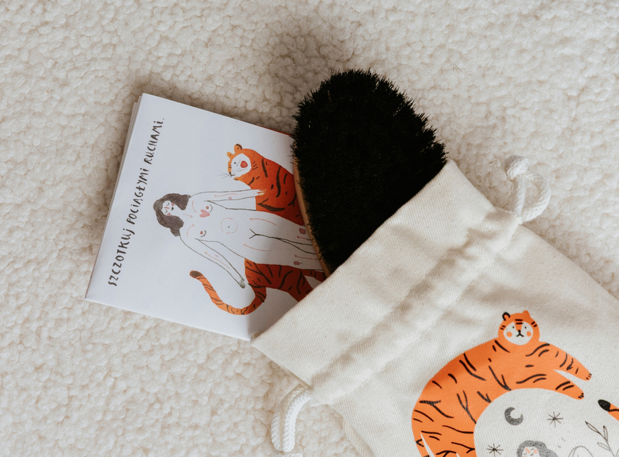 Szczotka do masażu ciała, ciemny włos