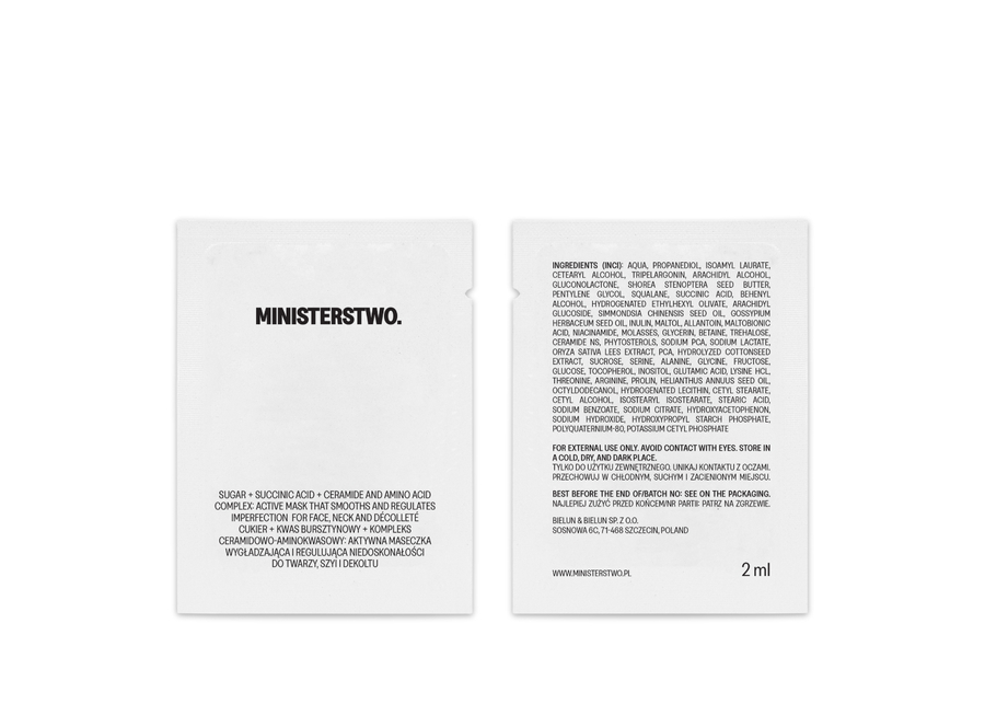 Sugar: smoothing face mask | sample