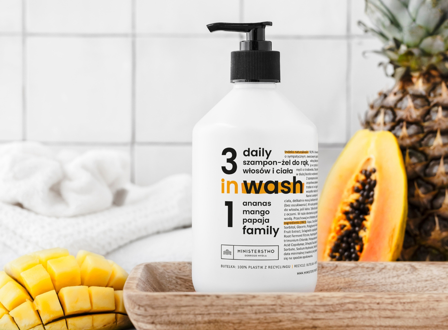 DAILY - 3w1 rodzinny szampon-żel do włosów, rąk i ciała