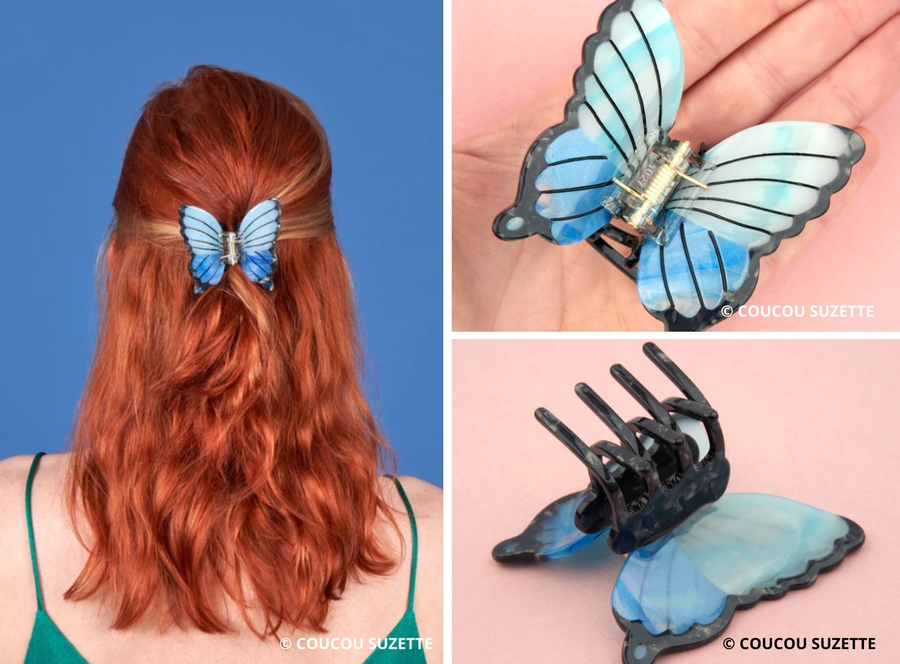 Klamra do włosów - Motyl niebieski COUCOU SUZETTE®
